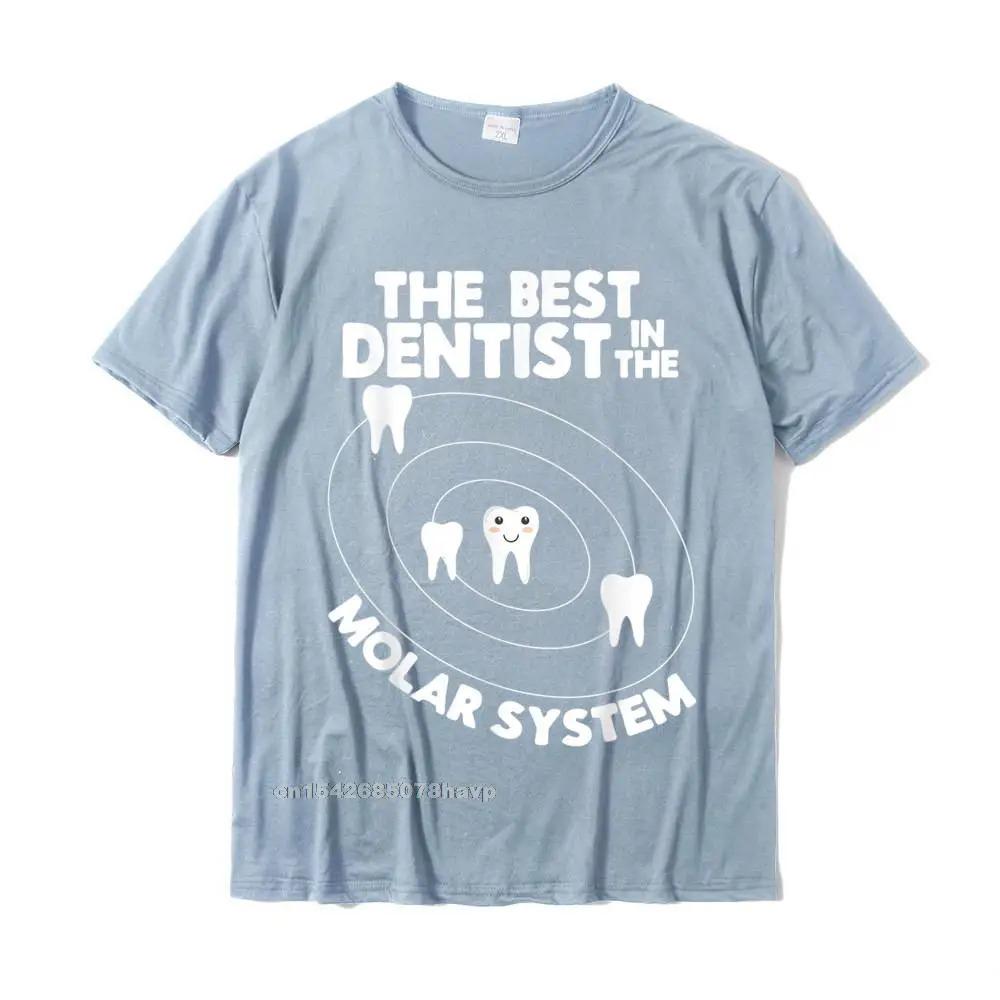 Best In The Molar System Design - Funny Tooth Pun T-Shirt Normal Top T-Shirts Classic Tops Tees Cotton Mens Classic