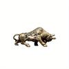 Vintage Copper Bullfighting Statue Figurine Miniature Animal Ornament Home Desk Decor Bull Statues Ornament