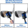 Non-Slip Handle Golf Club Brush Cleaner with Magnet Carabiner Golf Brush Tool  Outdoor