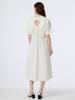 The Studio K Cut-Out Heart Shirring Dress (Cream)