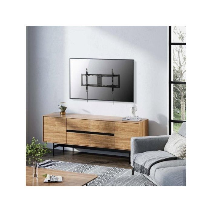 Soporte De Pared AISENS WT100F-365 Para TV 43-100" Ultra Delgado Hasta 75kg Negro