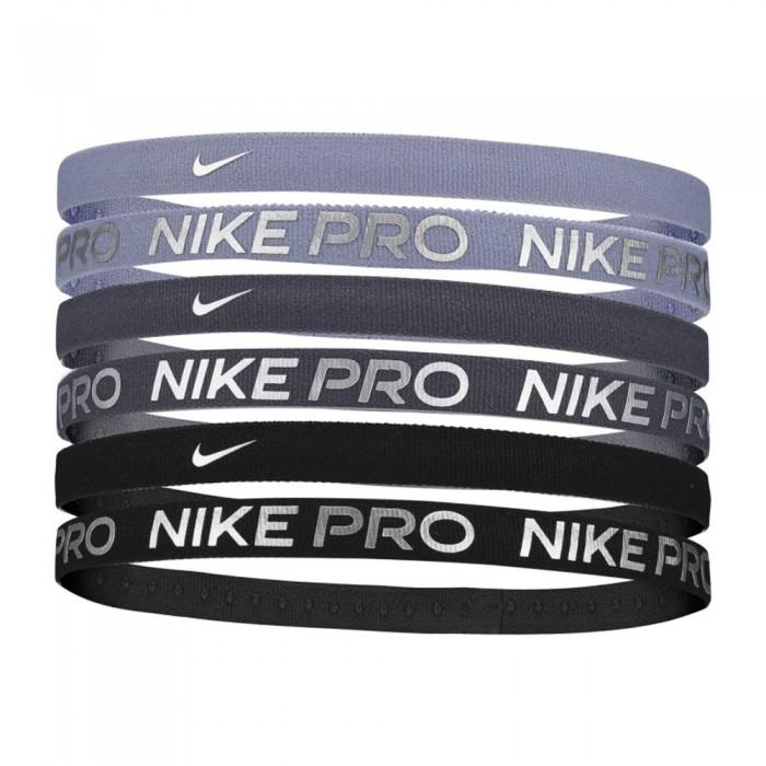 Nike Гибкая классическая металлическая повязка на голову с логотипом (Упаковка из 6 шт.)