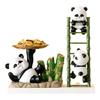 Multipurpose Lovely Pandas Entryway Organizers With Two Trays Accessory for Functional and Stylish Storage Needs