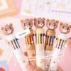 8Pacm 1k 0.5m0-in-1 Multicolor Ballpoint Pen 10 Colors Retractable Bear Ballpoint Pens For School Supplies Students Children Gifts5ml