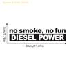 30×7 Cm Fashion "No Smoke, No Fun" Diesel Power Vinyl Decoration For Car Stickers And Graphicals