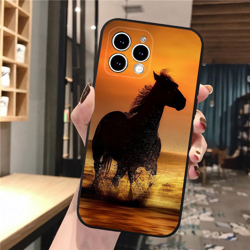 Чехол для телефона с лошадью для iPhone Samsung Galaxy Redmi Xiaomi Oppo OnePlus Note SA 7 8 9 10 11 12 13 14 20 21 22 23 53 54 Pro Max Plus Ultra TPU Soft