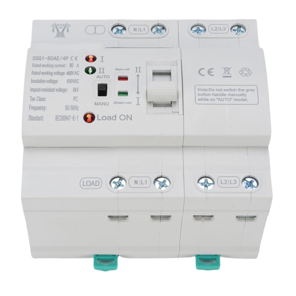 Dual Power , 4P 80A Emergency Automatic Transfer for Home Millisecond ing with Electronic