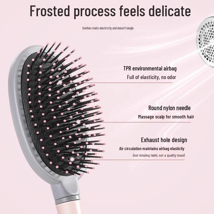 Синий Портативный Массаж Скальпа Набор Расчесок с Подушкой для Пышных Длинных Вьющихся Волос - 4 Штуки