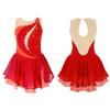 Girls' Figure Skating Dress Sleeveless Glitter Rhinestone Ballet Leotard Dress Competition Costume Gymnastics Suit