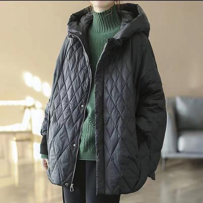 Женская легкая куртка из пуха белой утки, повседневная, свободного кроя, оверсайз, осенне-зимняя верхняя одежда с капюшоном, пальто 2024, новинка