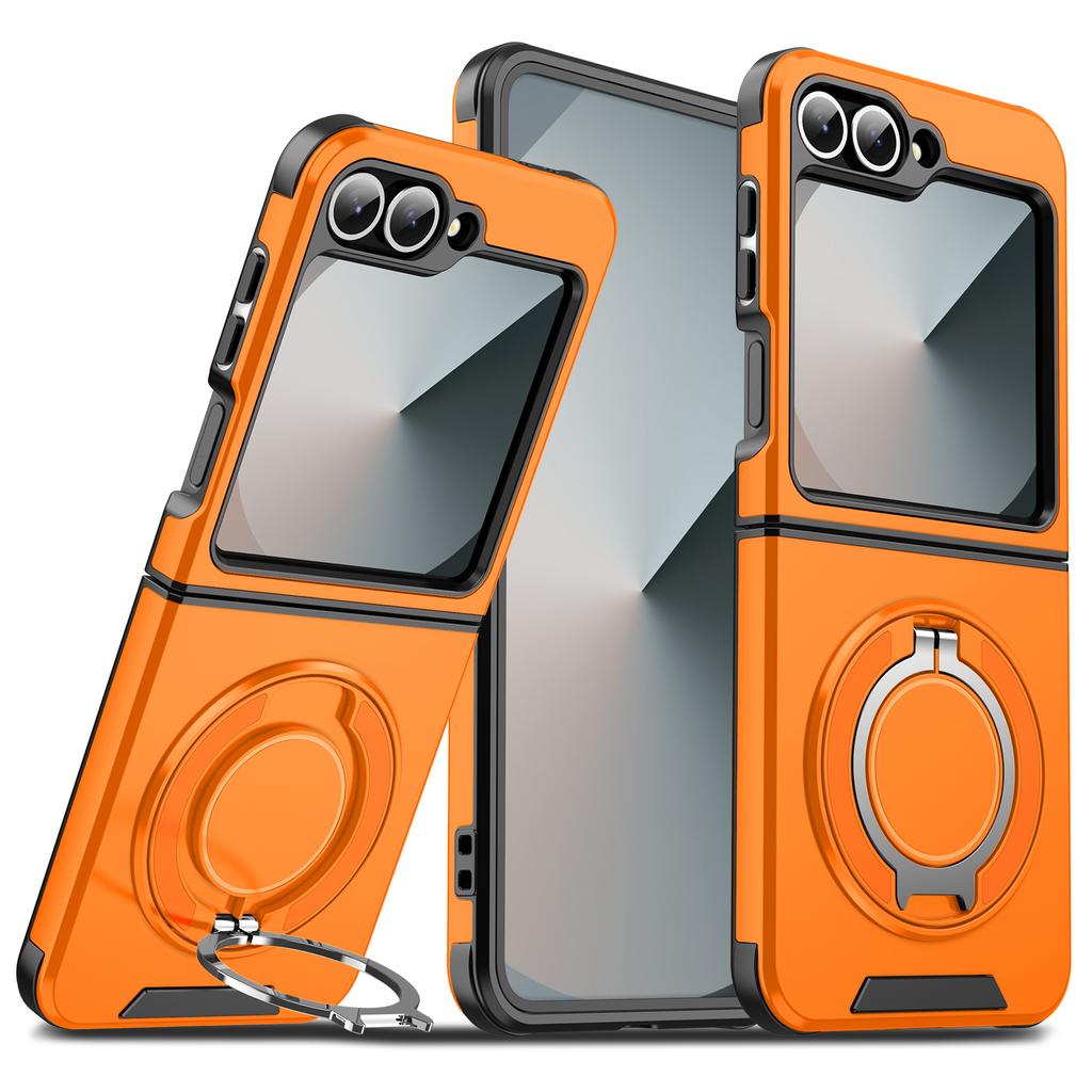 Чехол для Samsung Z Flip6 Чехол для Galaxy Z Flip 7 Cover Flip7 FE Магнитное кольцо Бронированный Слайдер Чехол для объектива камеры Покрытие для беспроводной зарядки Magsafe