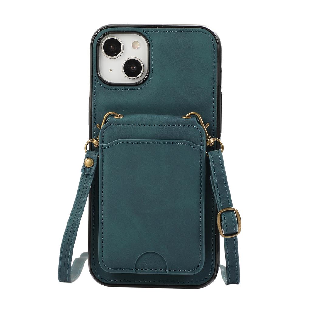 Cards Solt Wallet Holder Leather Case for IPhone 15 14 13 11 Pro Max 12 Mini Plus XS XR X 15Pro 14Pro I15 with Lanyard Bag Cover