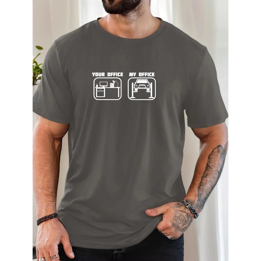 Мужская футболка 100% Летняя Повседневная Мягкая Креативный Принт Буква Круглый Вырез Дышащая Футболка с Коротким Рукавом 2025 Новые Футболки