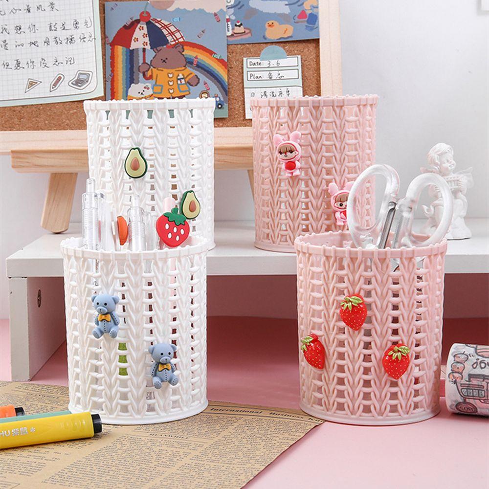 New Cartoon Student Stationery Desktop Organize Storage Tool Pen Holder Makeup Brush Storage