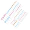120PCS Ball Cake Topper Sticks Blue Roseate Gold 1.5cm 2cm 2.5cm 3cm 4cm Foam Balls Cake Decorations for Birthday Cake
