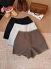 Women's Thickened Woolen High-Waisted Wide-Leg A-Line Shorts - Autumn/Winter 2025