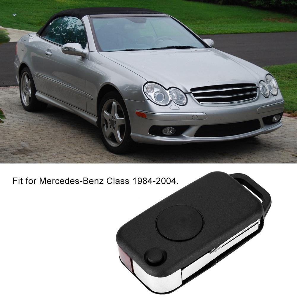 Flip 1 Button Remote Key Fob Case Shell Cover Fit For Mercedes Benz Class 1984 2004