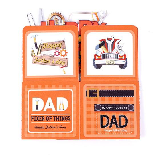 3D Pop Up Happy Father's Day Card for Men Dad Husband Grandpa Best Dad Award Greeting Gift Card from Son Daughter Wife