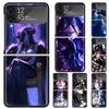 Жесткий ПК задний чехол для телефона Albedo Overlord Anime для Samsung Galaxy ZFlip 6 5 Z Flip 4 ZFlip6 Z Flip6 5G ZFlip4 Flip3 Zflip5