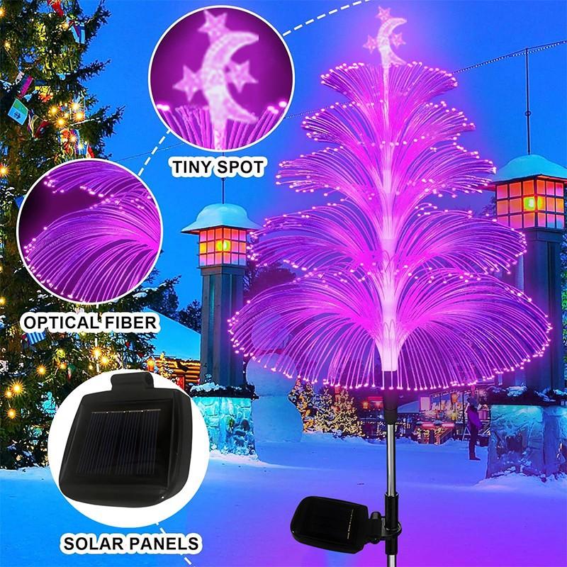 7-Color Solar Lawn Light 5-Layer Christmas Tree Lights LED Courtyard Landscape Lights Waterproof Street Decorative Lights