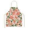 Home Decor Kitchen Dining Room Cooking Bib Aprons Linen Floral Pattern Women's Aprons