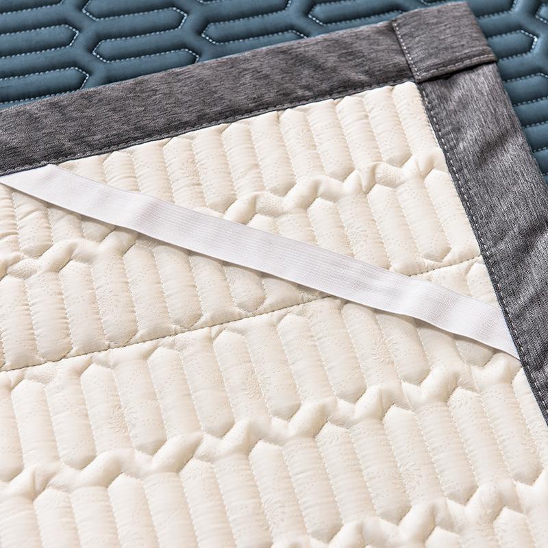 Новый толстый 0,5-дюймовый вышитый латексный коврик, однотонный противоскользящий складной коврик, который можно стирать в машине.