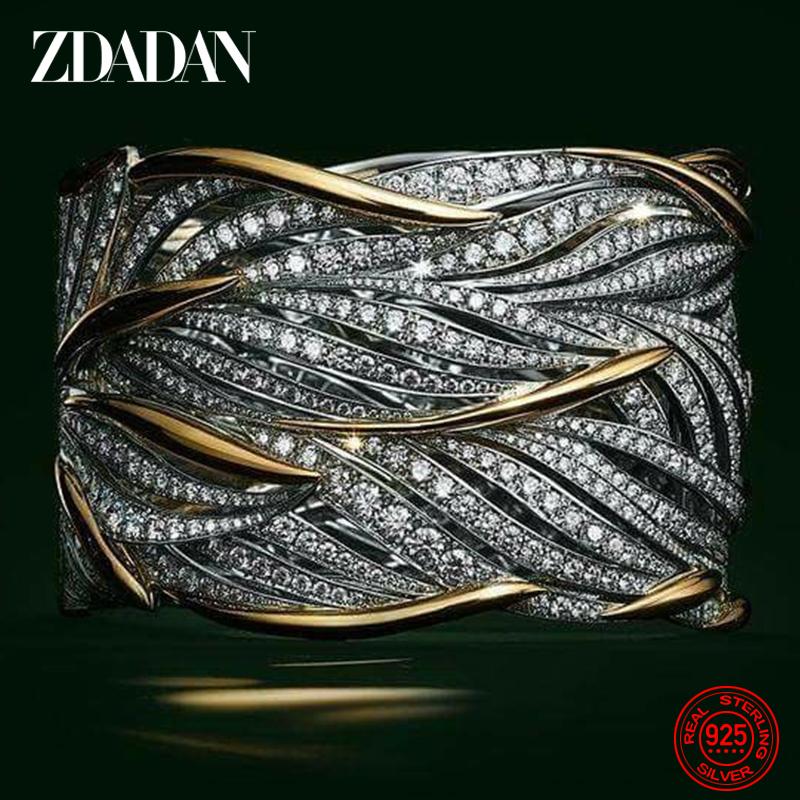 925 Sterling Silver Braided Finger Ring for Women Jewelry Party Gift