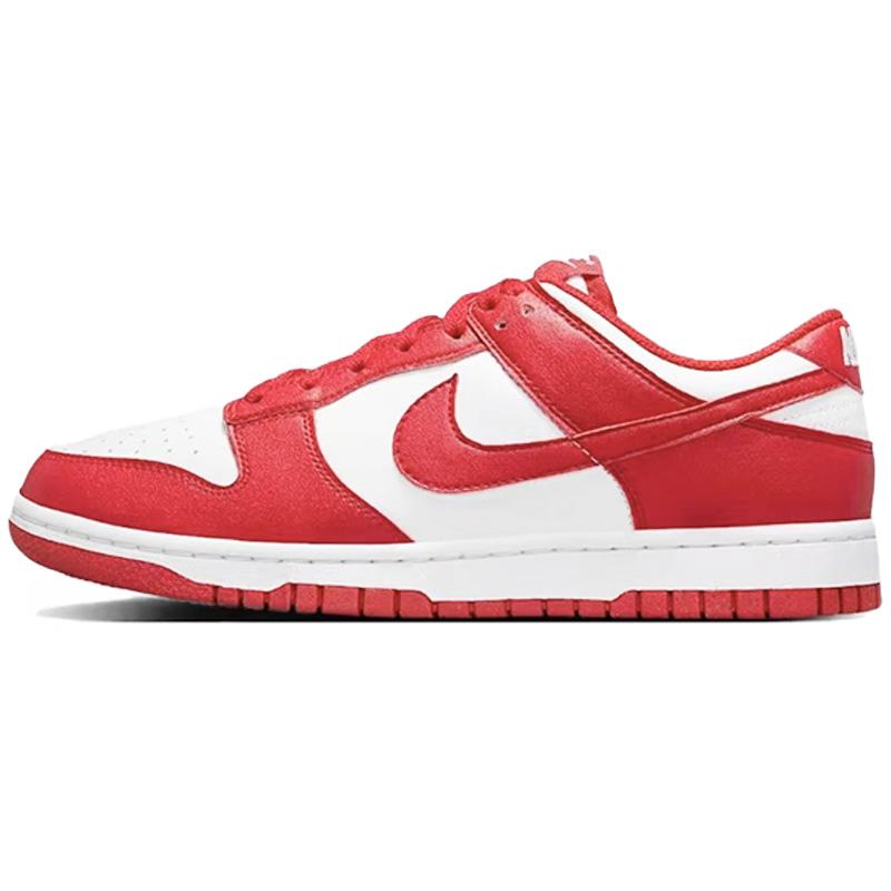 Nike Dunk Nike Wedding Shoes Couple Abrasion Resistant Lightweight Low top Skateboard Shoes Unisex Red Gold DD1391-002(Team562-)