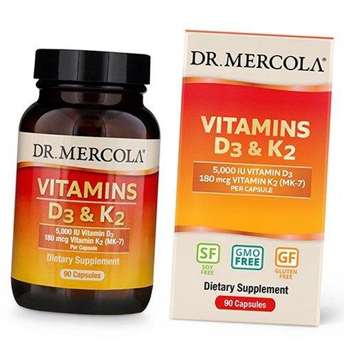 Витамин Д3 К2, Vitamins D3 & K2, Dr. Mercola  30капс (36387006)