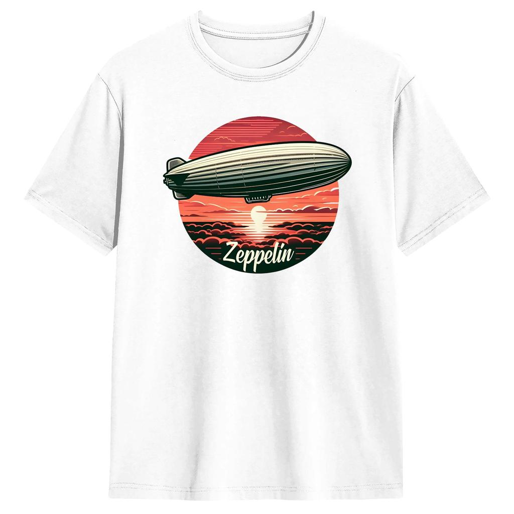 Streetwear TShirt Summer Leds Zeppelins Music Band Leisure T Shirts  Pure Cotton Tshirt for Unisex Aesthetic Short Sleeve Top Tees