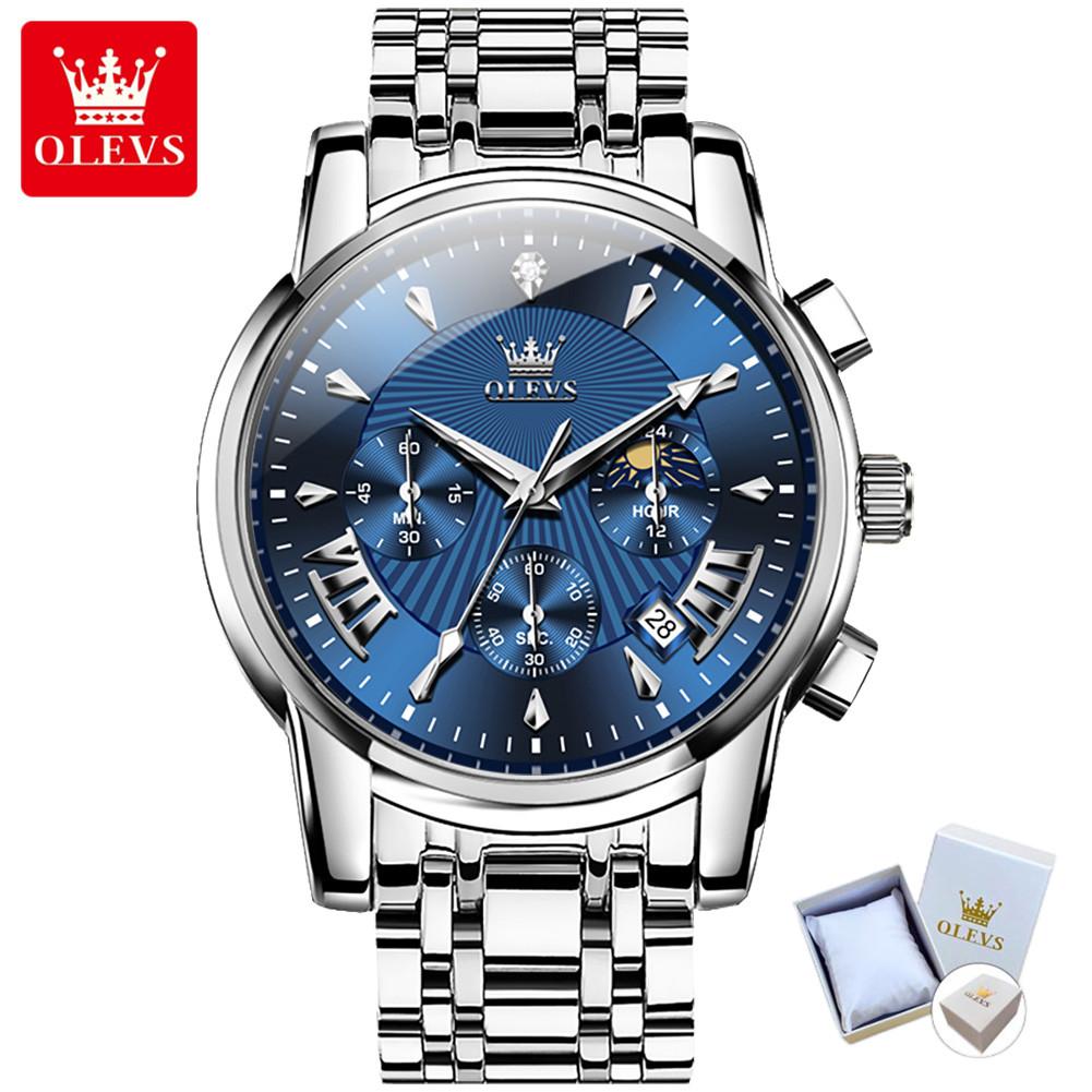 OLEVS Мужские часы Модные индивидуальные персонализированные водонепроницаемые ночные светящиеся кварцевые часы Мужские часы