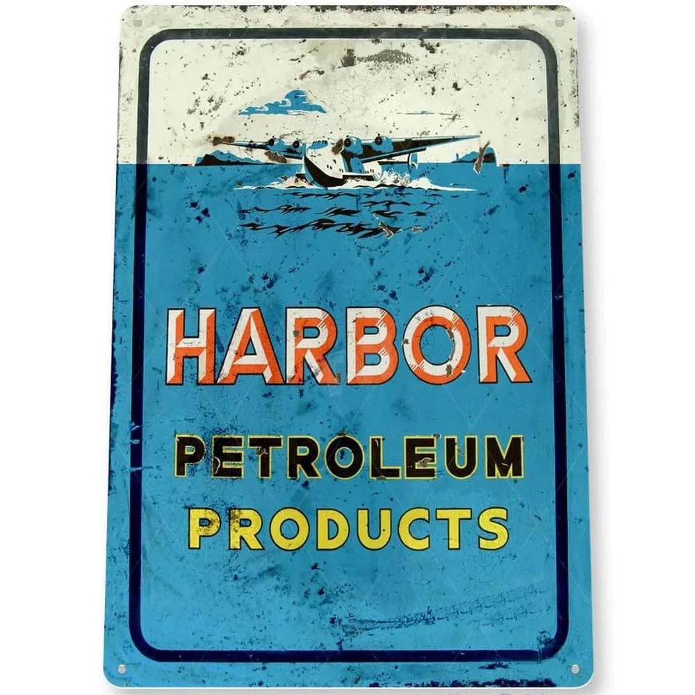 Винтажные металлические жестяные таблички Gulf Esso Agip Texaco Sinclair Mobile Табличка для мужской пещеры Моторное масло Гаражные наклейки на стену Газовый декор Табличка