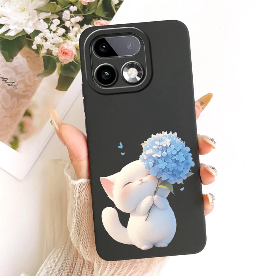 Мягкий силиконовый чехол из ТПУ для Realme 16 Pro Pro+ Чехол для телефона Винтажный Звездный Вишневый Бант Печать Ромашка Бампер Для Realme16 Ударопрочный