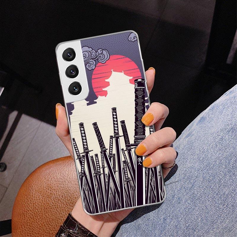 Японский паб Волна Аниме Прибыл Чехол для телефона Samsung Galaxy S26 S25 Edge S23 S24 Ultra S22 Plus S21 S20 FE Уникальная крышка Мягкий C