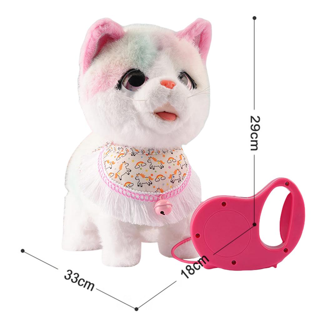 Электронная интерактивная плюшевая игрушка с поводком на дистанционном управлении Реалистичный робот-щенок для детей от 4 лет