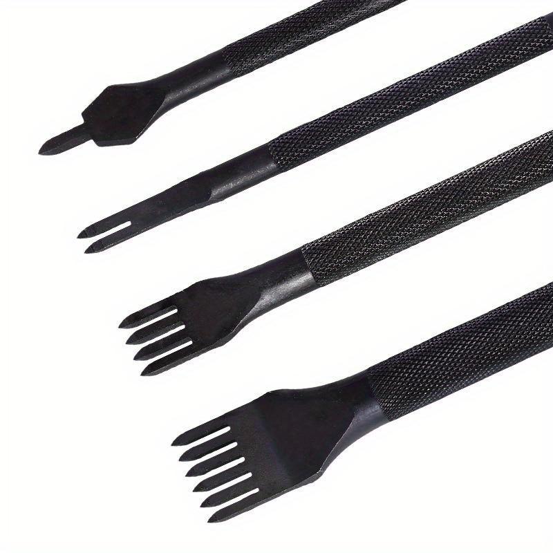 4 шт. Качественные инструменты для работы с кожей, дыроколы, набор инструментов для шитья, 1+2+4+6 зубцов, набор инструментов для работы с кожей