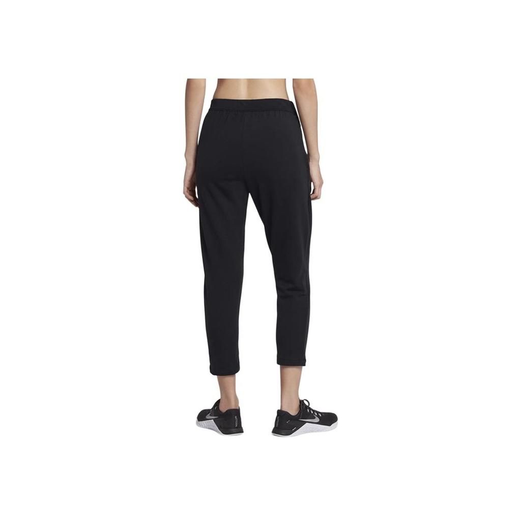 Nike Dri-Fit Sports Lifestyle Series Mid-Rise Versatile Comfortable Nine-Point Sports Trousers Women Bottoms Black 933437-010