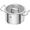 Горшок для тушения ZWILLING, 20 см, стеклянный, двухручный, нержавеющая сталь, трехслойная структура дна, совместимый с IH, японский "Pro" (с крышкой)"3.0L [Авторизованный продукт]