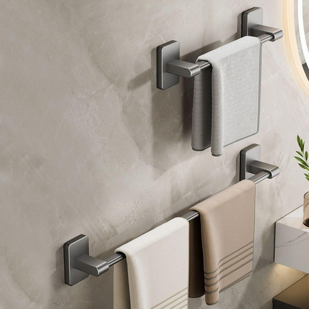 Держатель для полотенец из алюминиевого сплава, самоклеящийся органайзер для ванной комнаты, прочный кухонный стеллаж для хранения вещей, бытовая техника
