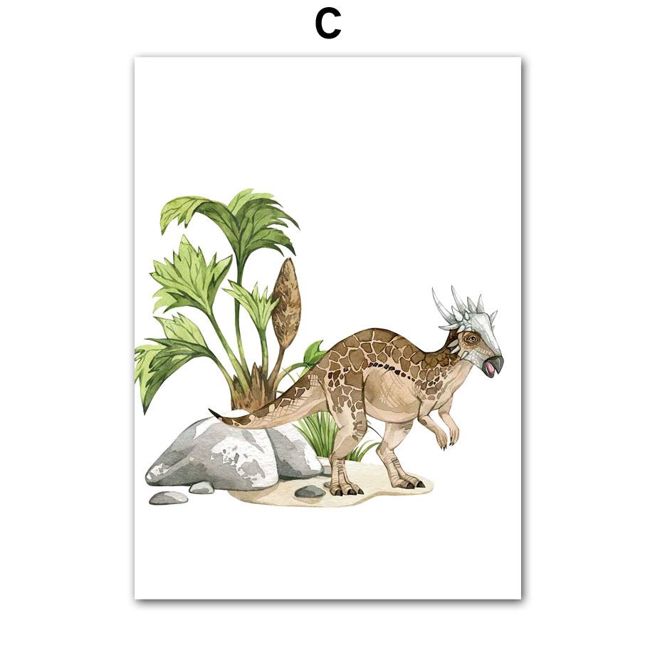 Настенная картина на холсте, детские знания, динозавр, мультфильм, украшение для детской комнаты, постеры и принты, настенные панно для детской спальни