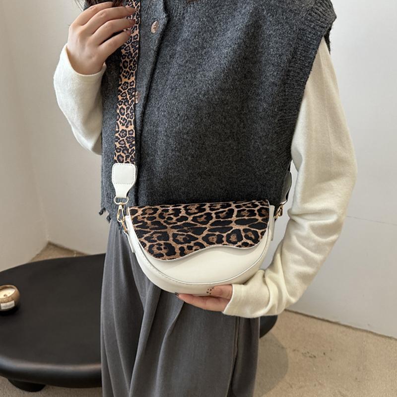 Широкий ремешок, леопардовый принт, сумки кроссбоди для женщин, модная дизайнерская сумка через плечо для повседневного использования, универсальные женские сумки KTY