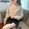 Spring Women's Chiffon Shirt with Fashionable and Western Design Women's Long Sleeved Shirt