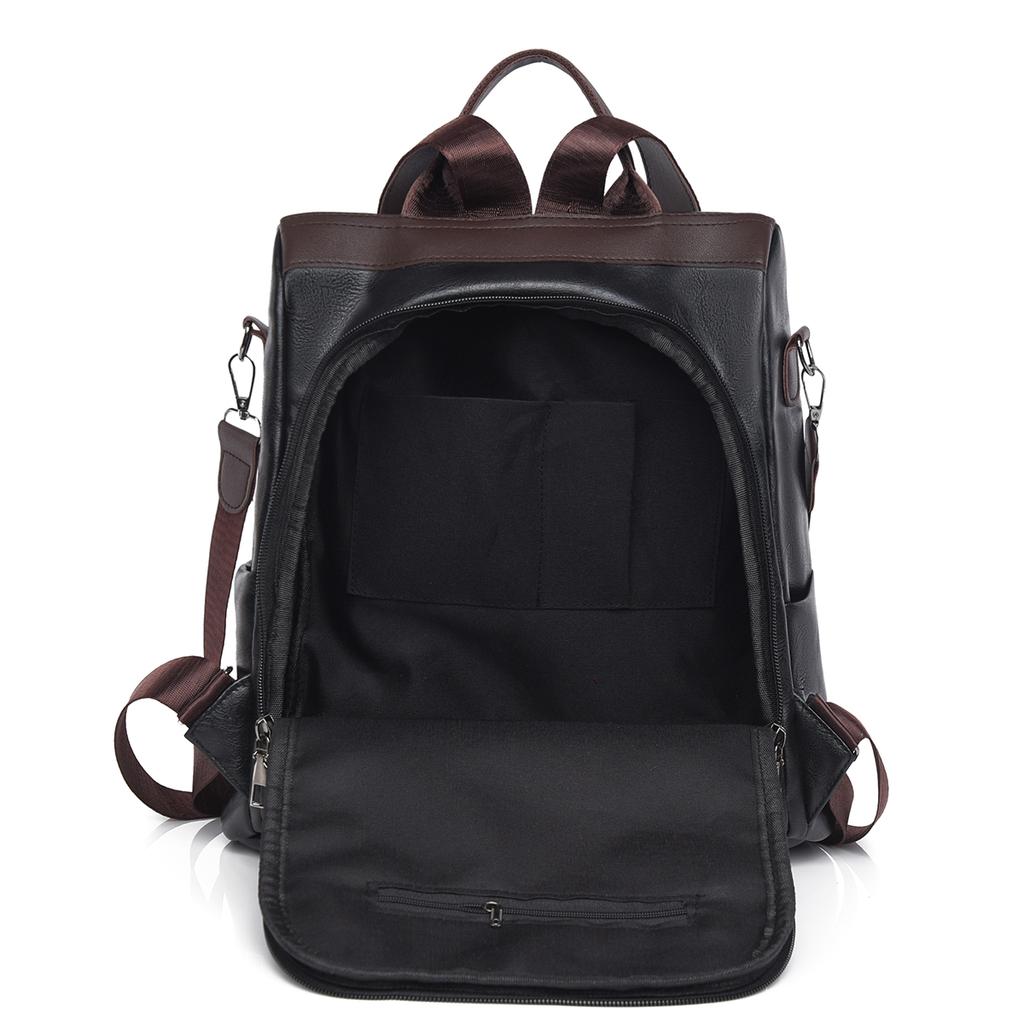 Женский мягкий кожаный рюкзак с защитой от кражи, многофункциональный рюкзак