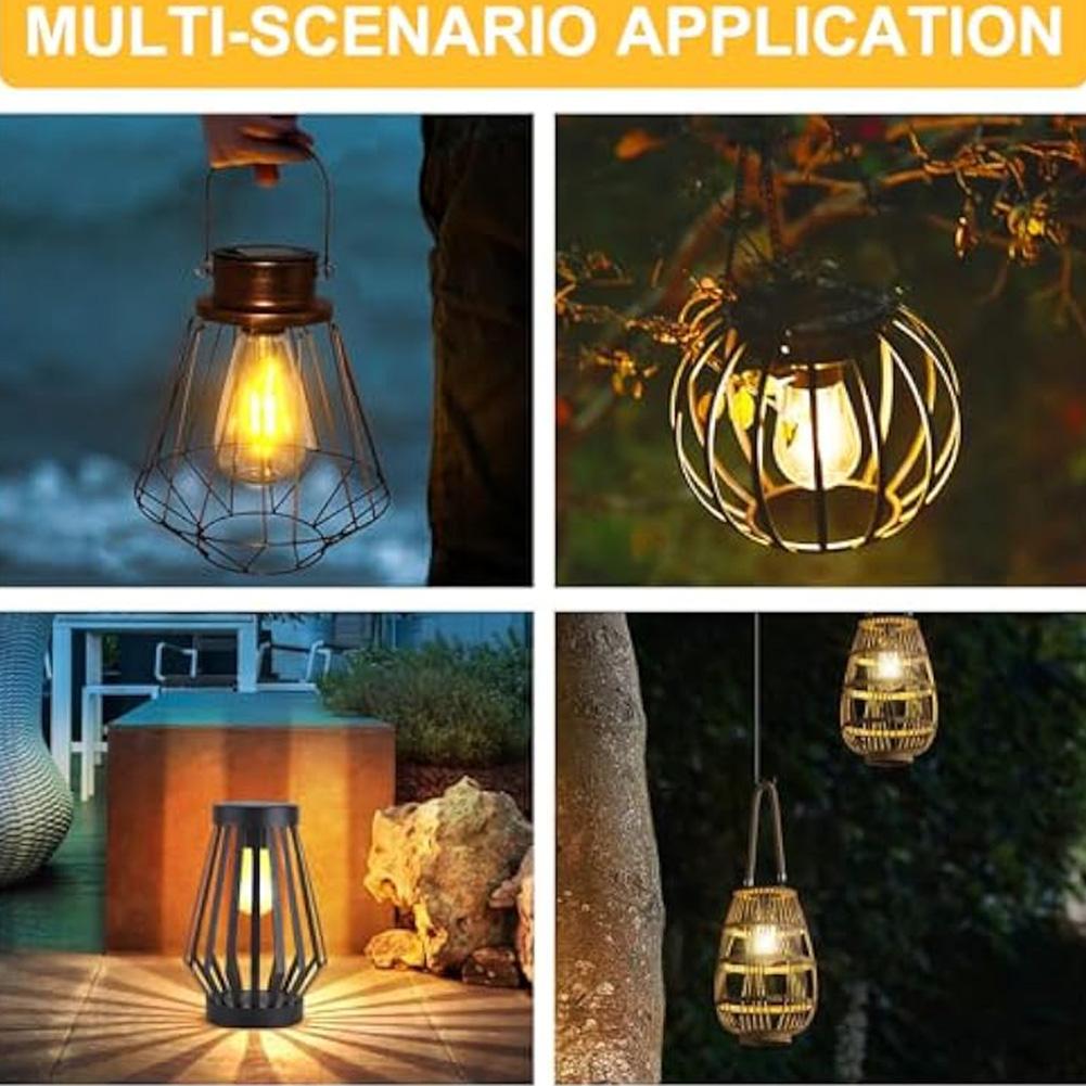 4-1PCS 8CM Solar Lamp Base with LED Bulb LED Night Light Base IP44 Waterproof Courtyard Light Base for Outdoor Camping Picnic
