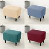 Solid Color Footstool Cover Stretch Cheaper Spandex Footrest Covers Elastic Non Slip Relax Foot Stool Slipcovers for Living Room