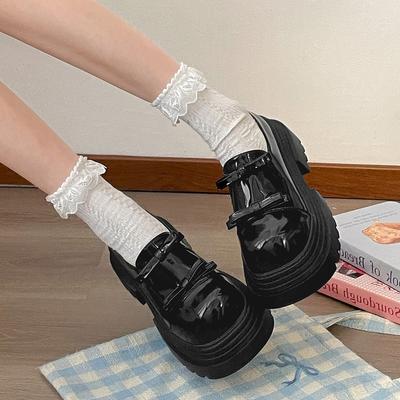 Ретро черные туфли на платформе в британском стиле, женские, новые, весна-осень 2025 года, универсальные, юбка, туфли Мэри Джейн, одинарные