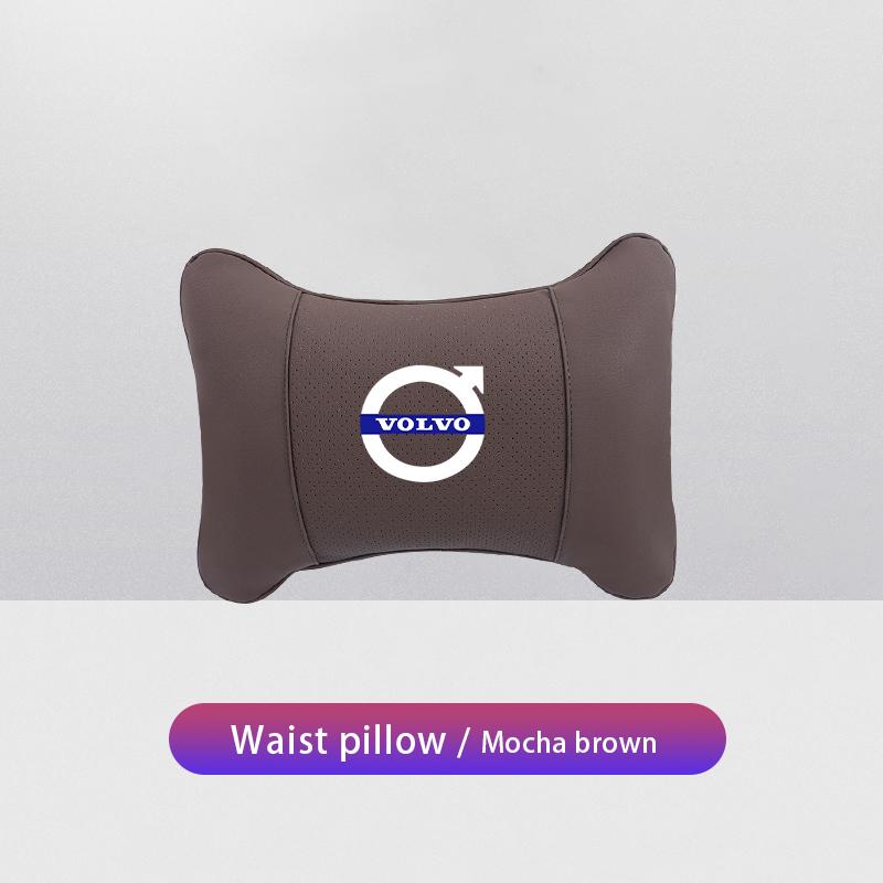AALC1 Car Headrest Neck Pillow Seat Cushion Lumbar Protective Pad Set For Volvo XC40 XC60 V60 V40 XC90 V50 S60 V70 S90 Olestar AWD S80