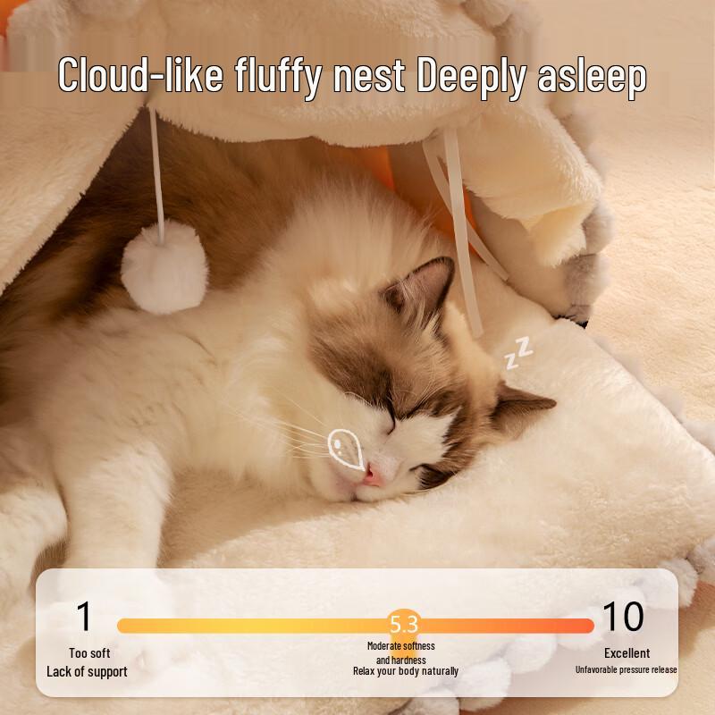OEING Winter Warm Caterpillar Pet Bed