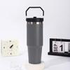 Simple 30oz Stainless Steel Tumbler with Handle, Double Wall Vacuum Insulated, Portable Ice Buster Car Cup