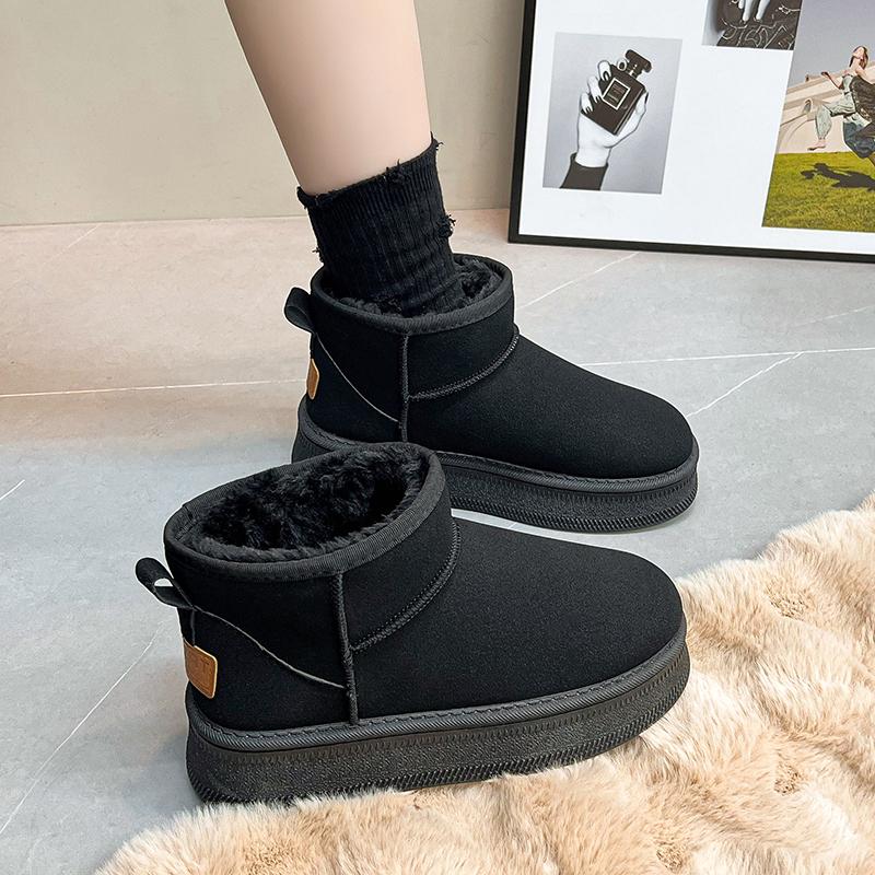 2024Новые классические утолщенные женские зимние ботинки из пуха, удобные теплые ботильоны, женская зимняя обувь, туфли на толстой платформе